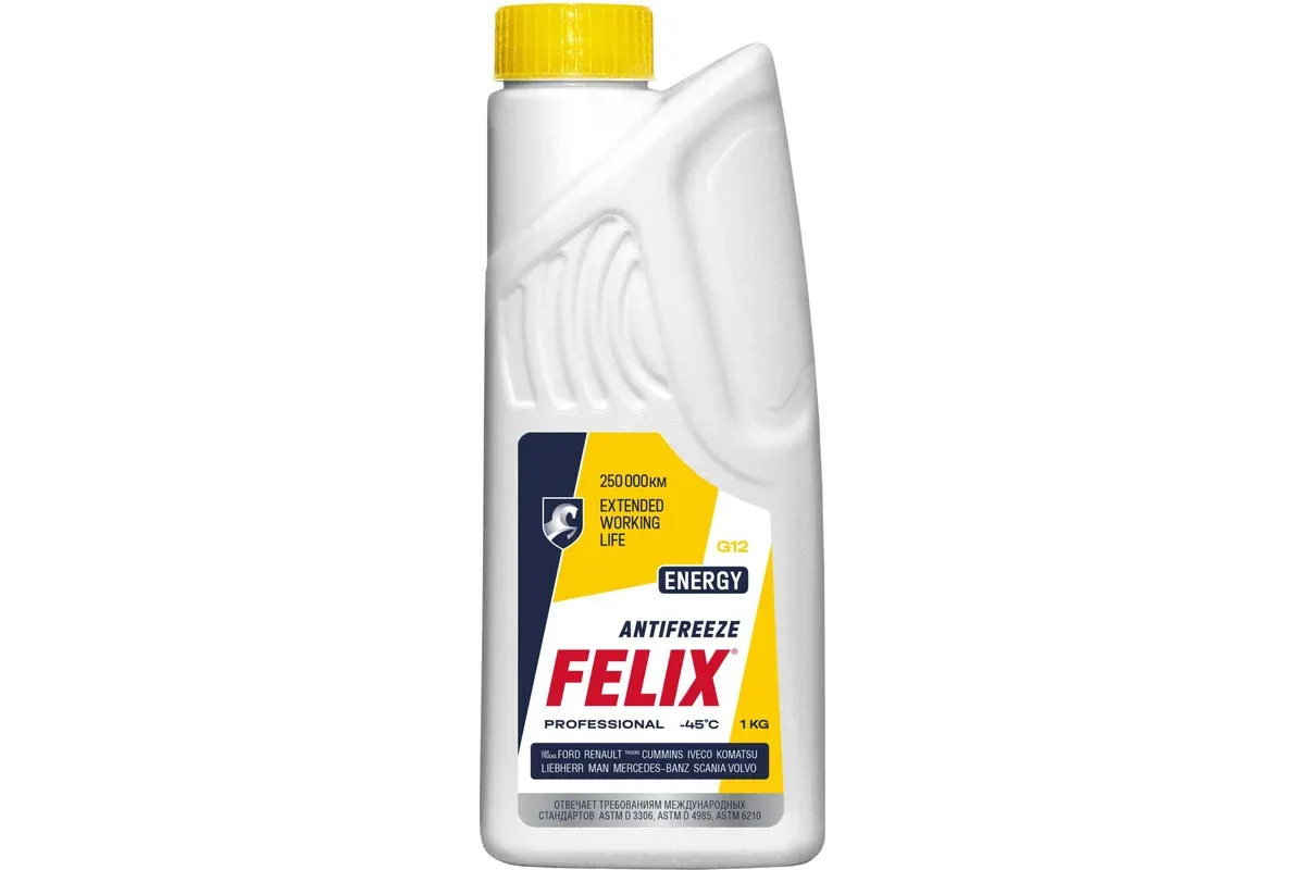 Антифриз FELIX Energy 1кг G12 (желтый -45) 